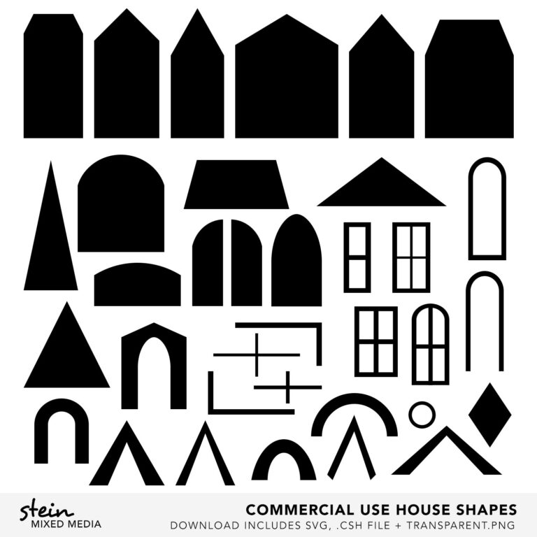 House Pieces Custom Shapes + SVG