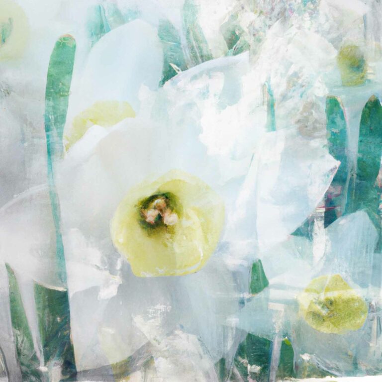Paperwhite Winter Collage Background 06