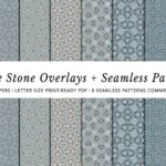 Pebble Stone Patterned Overlays Papers