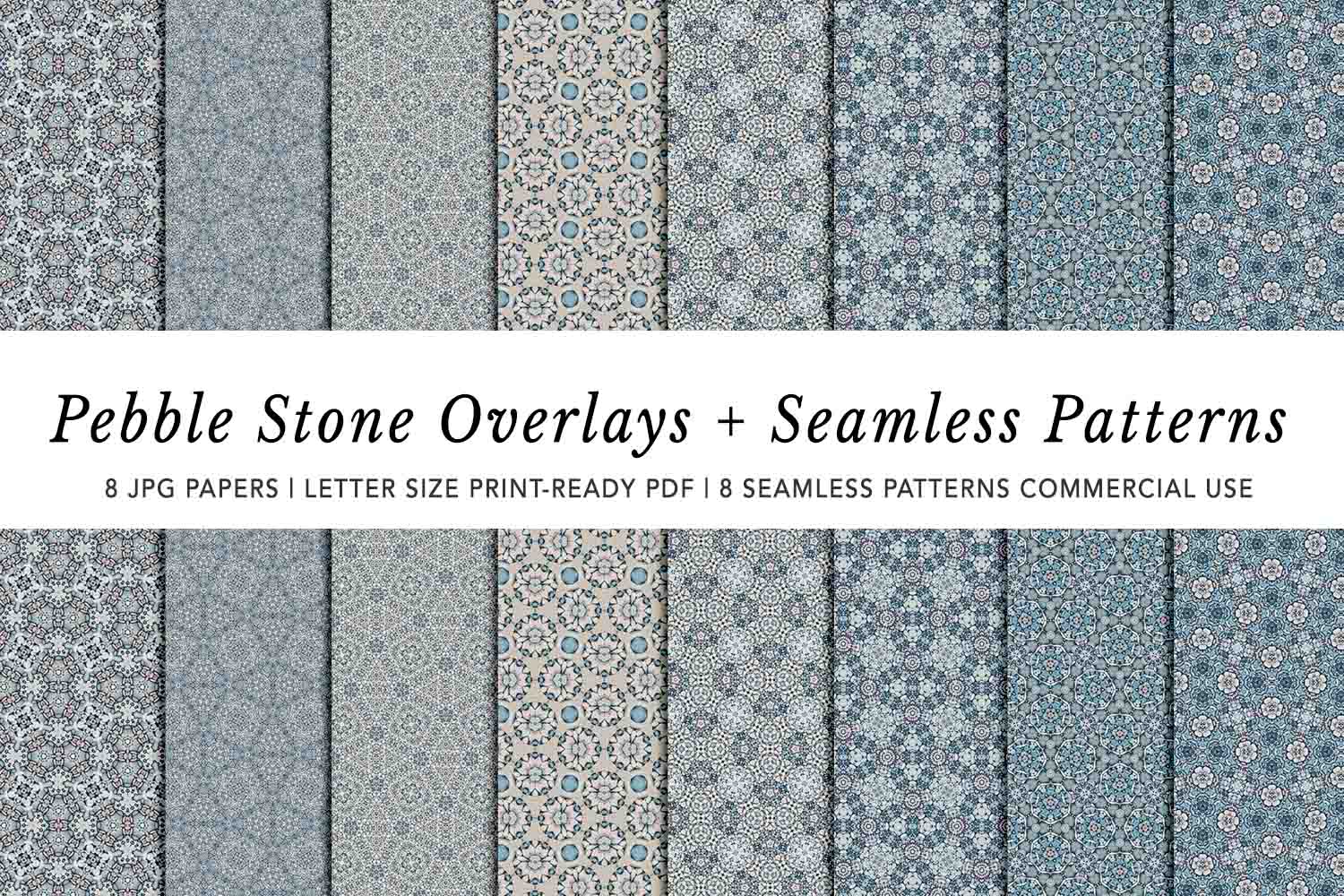 Pebble Stone Patterned Overlays Papers