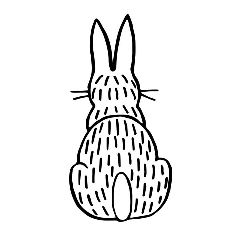 Vintage Rabbit Behind Embroidery Pattern Design + SVG