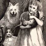 Victorian Girl Cat Dog Doll Web