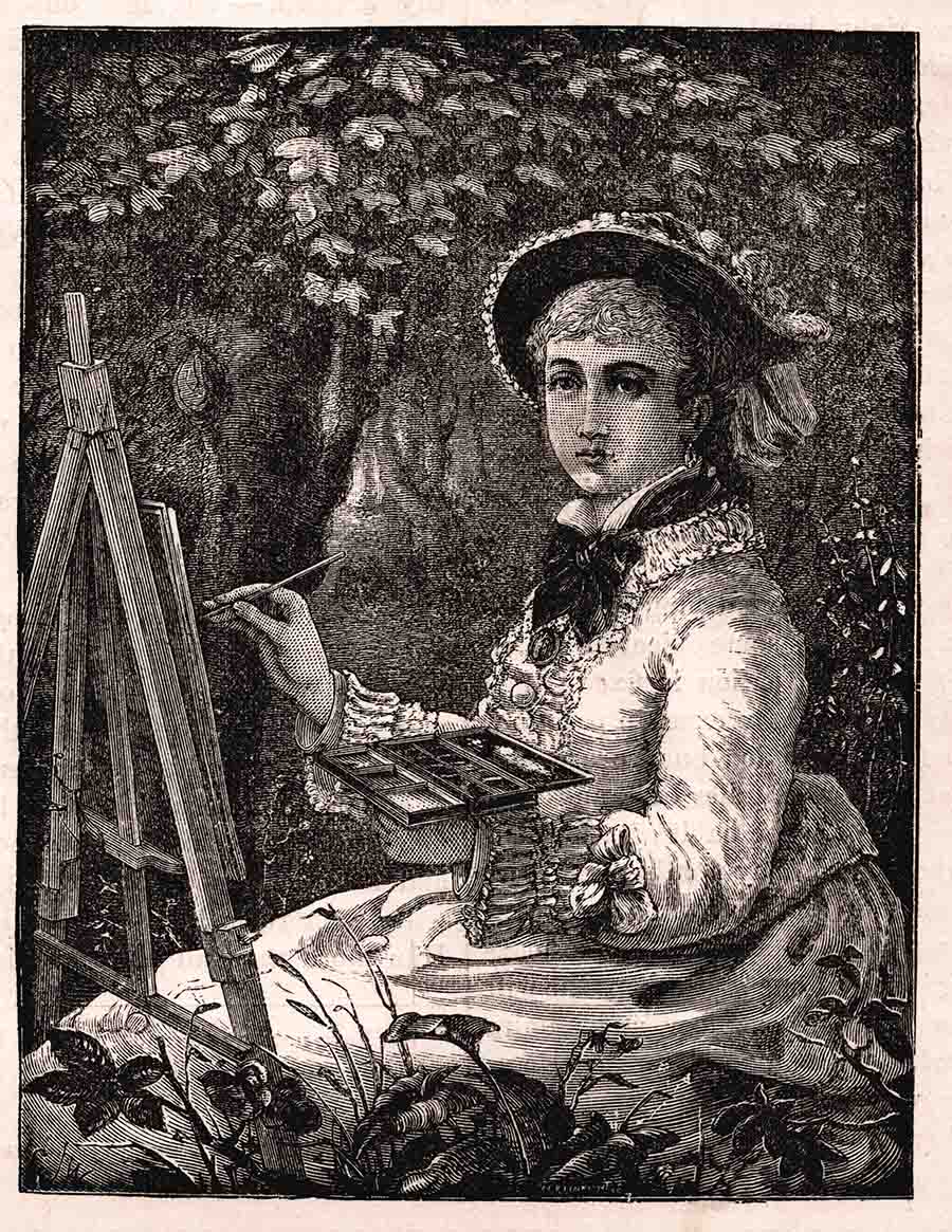 Victorian Girl Painting Web