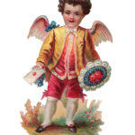 Victorian Scrapbook Cupid Valentine Fussy Cut Image Web