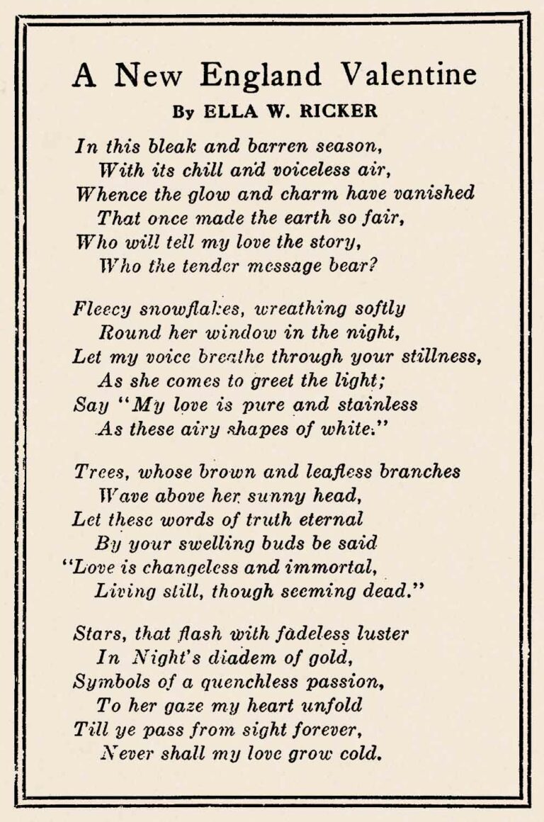 Vintage Valentine’s Day Poem Ephemera