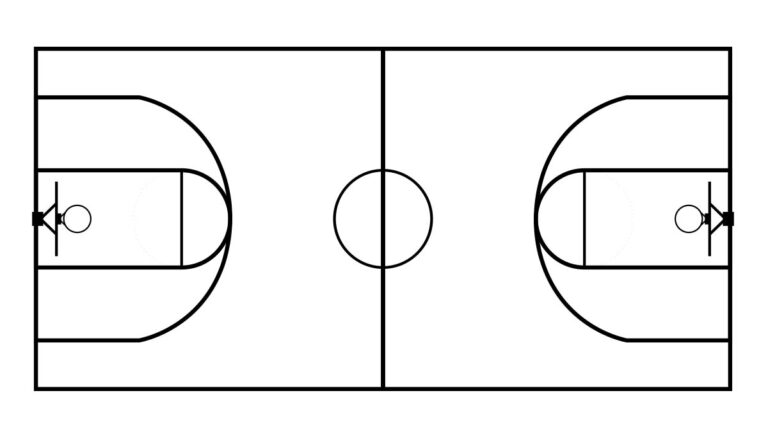 Basketball Court Vector