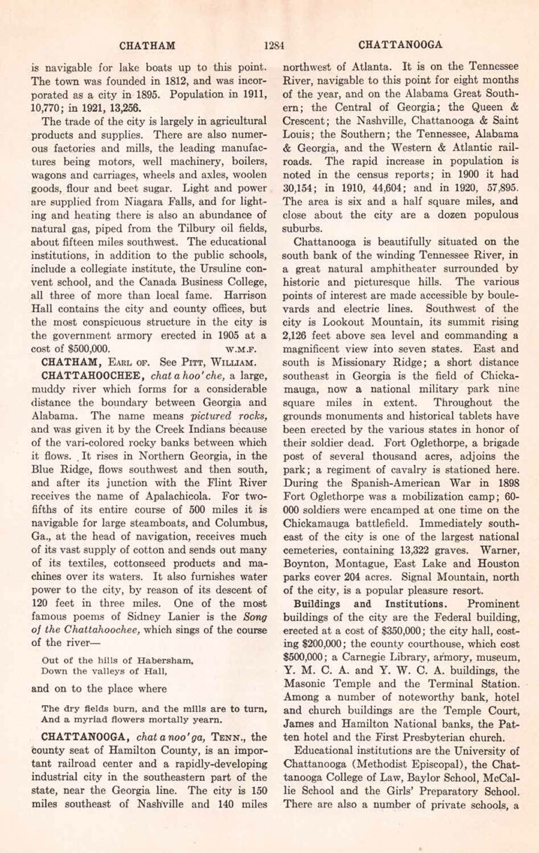 Chatham – Chattanooga Vintage Encyclopedia Page 1284