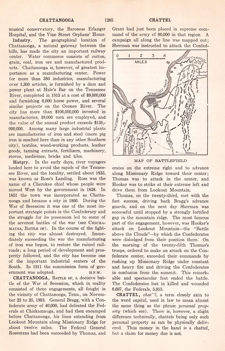 Chattanooga – Chattel Vintage Encyclopedia Page 1285