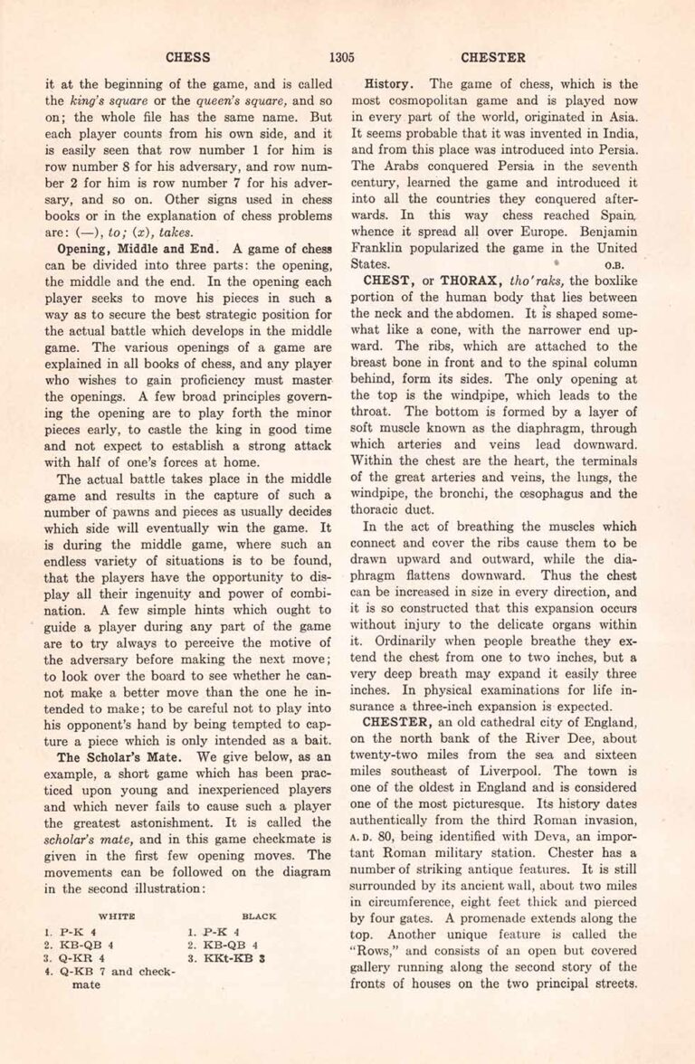 Chess Vintage Encyclopedia Page 1305