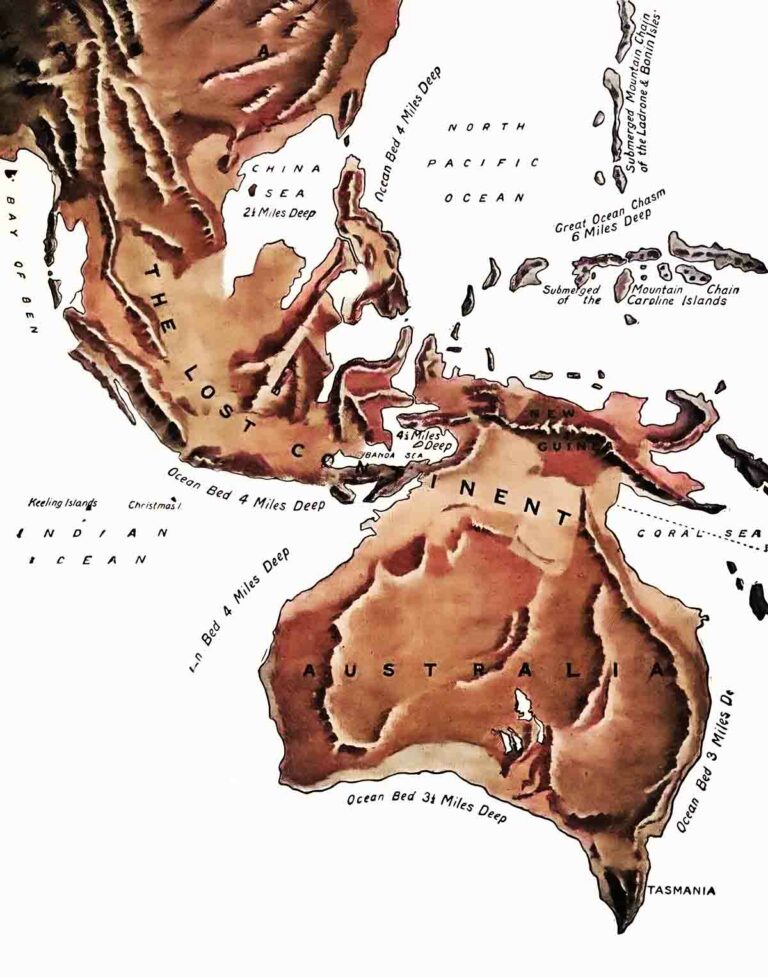 Lost Continent Vintage Map