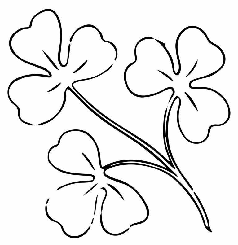 Shamrock Outline Vintage Embroidery Pattern