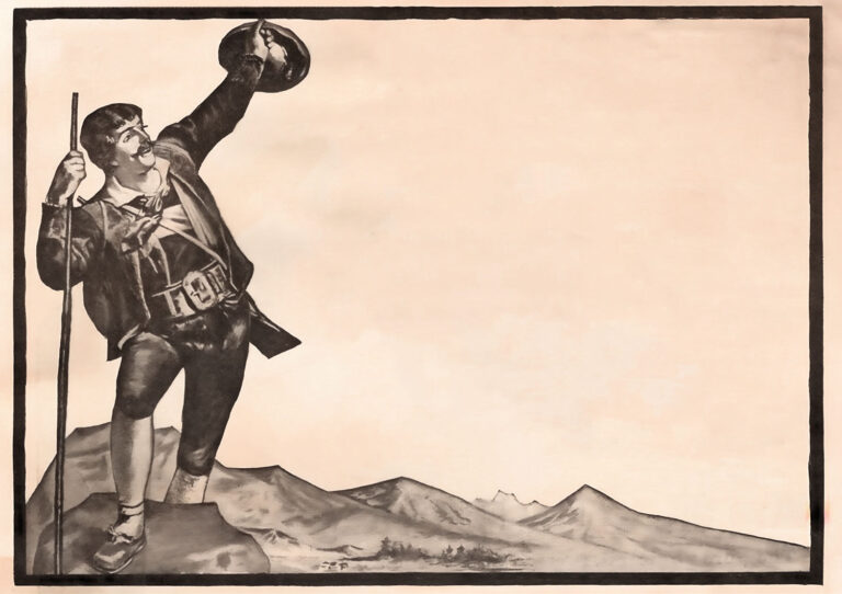 Swiss Alps Man on Blank Card