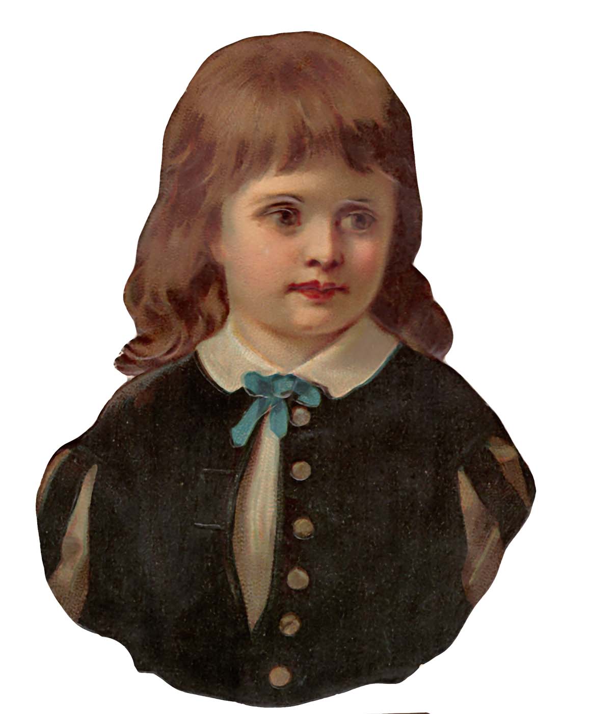 Victorian Girl Wearing Black Web