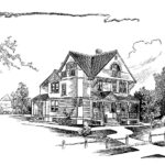 Victorian House Illustration Web