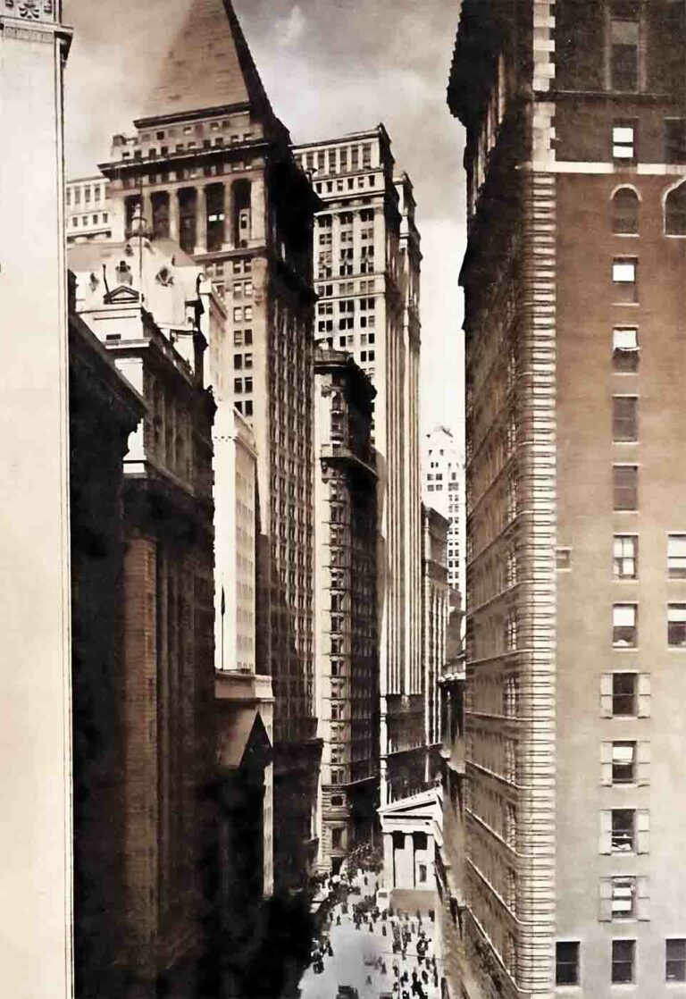 Vintage City Skyscrapers Artistic Photo