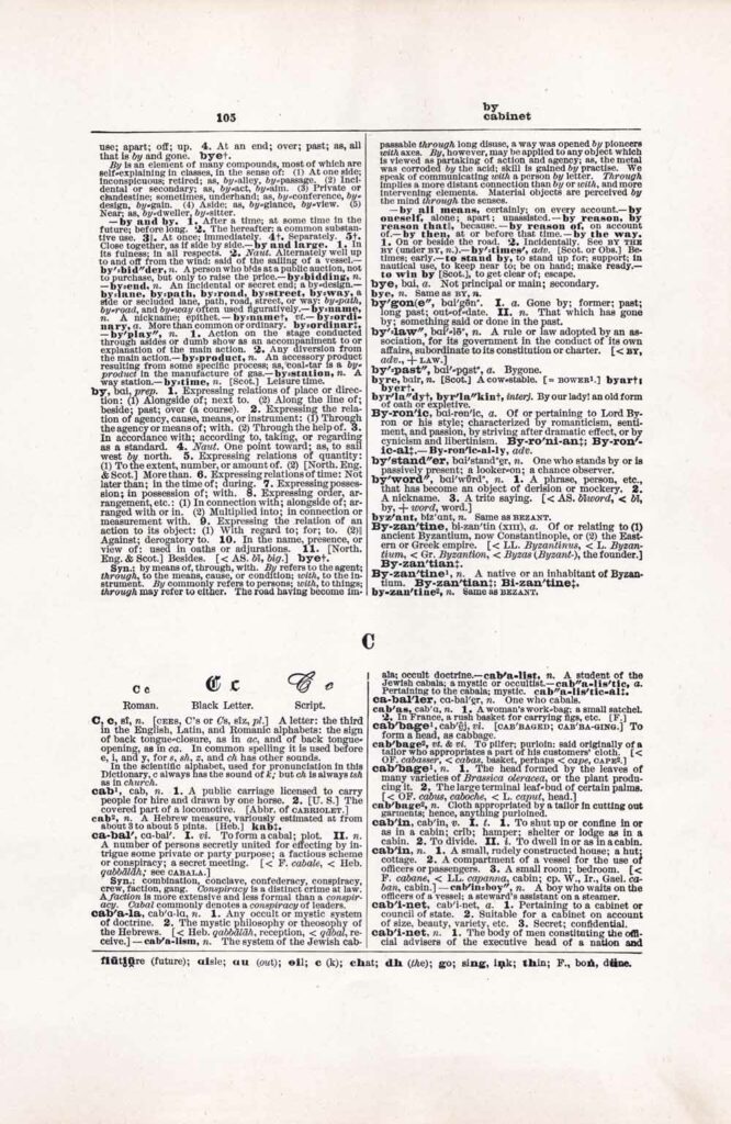 Vintage Dictionary Page Websize Fw105