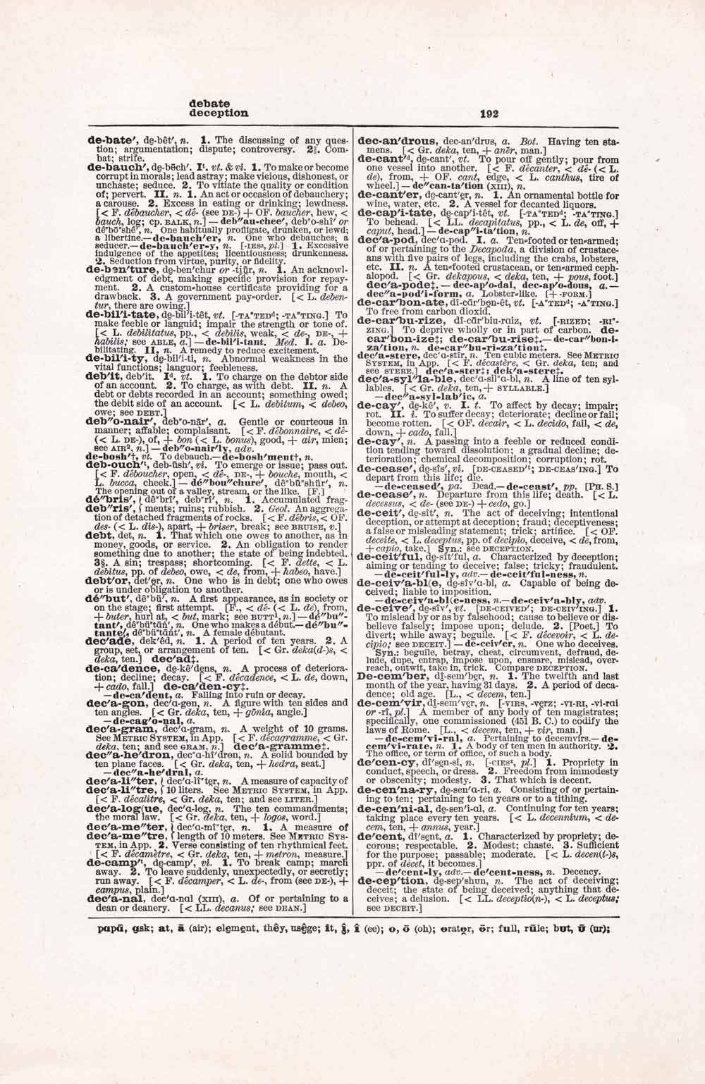 Vintage Dictionary Web 192