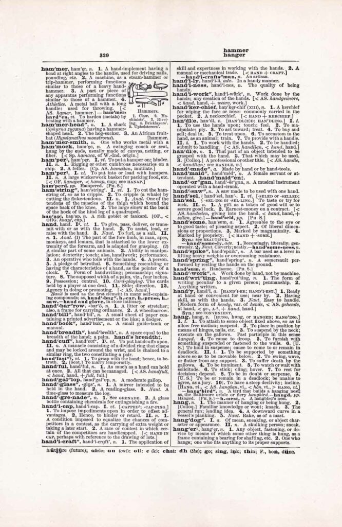 Vintage Dictionary Web 329