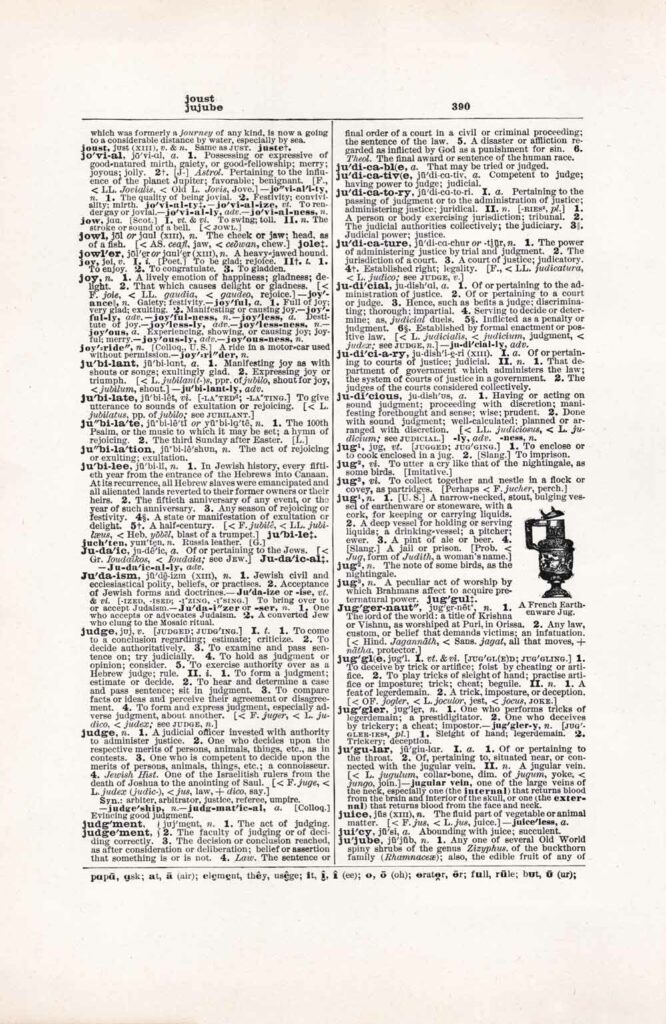 Vintage Dictionary Web 390