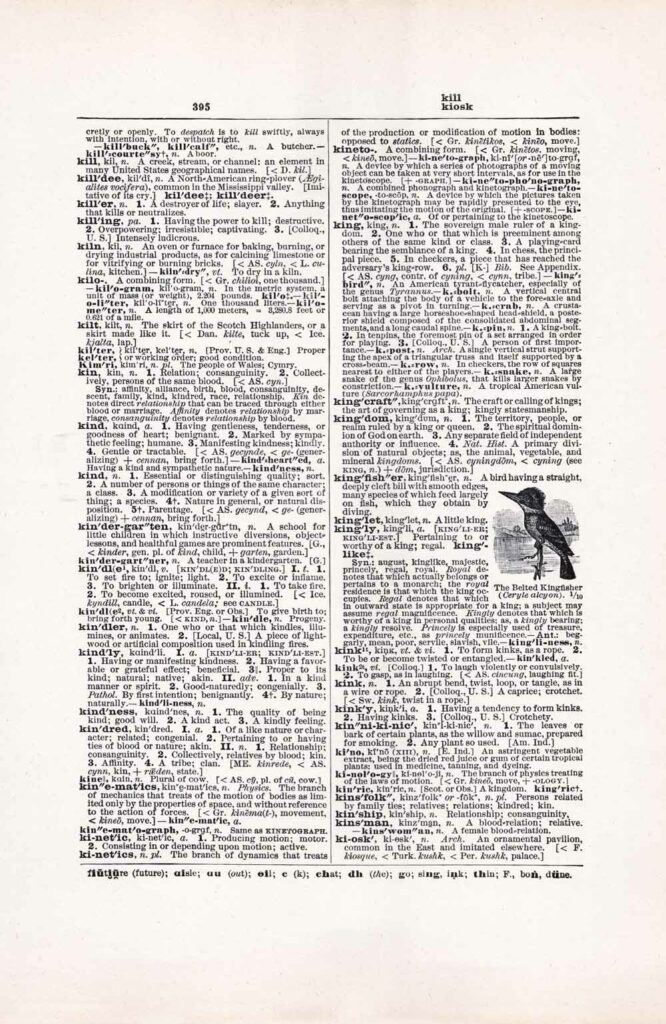 Vintage Dictionary Web 395