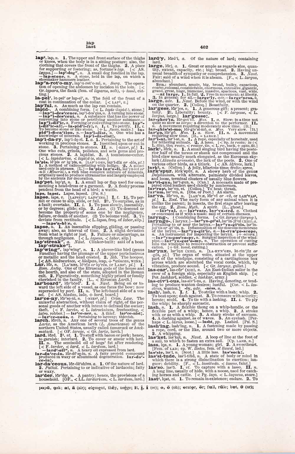 Vintage Dictionary Web 402