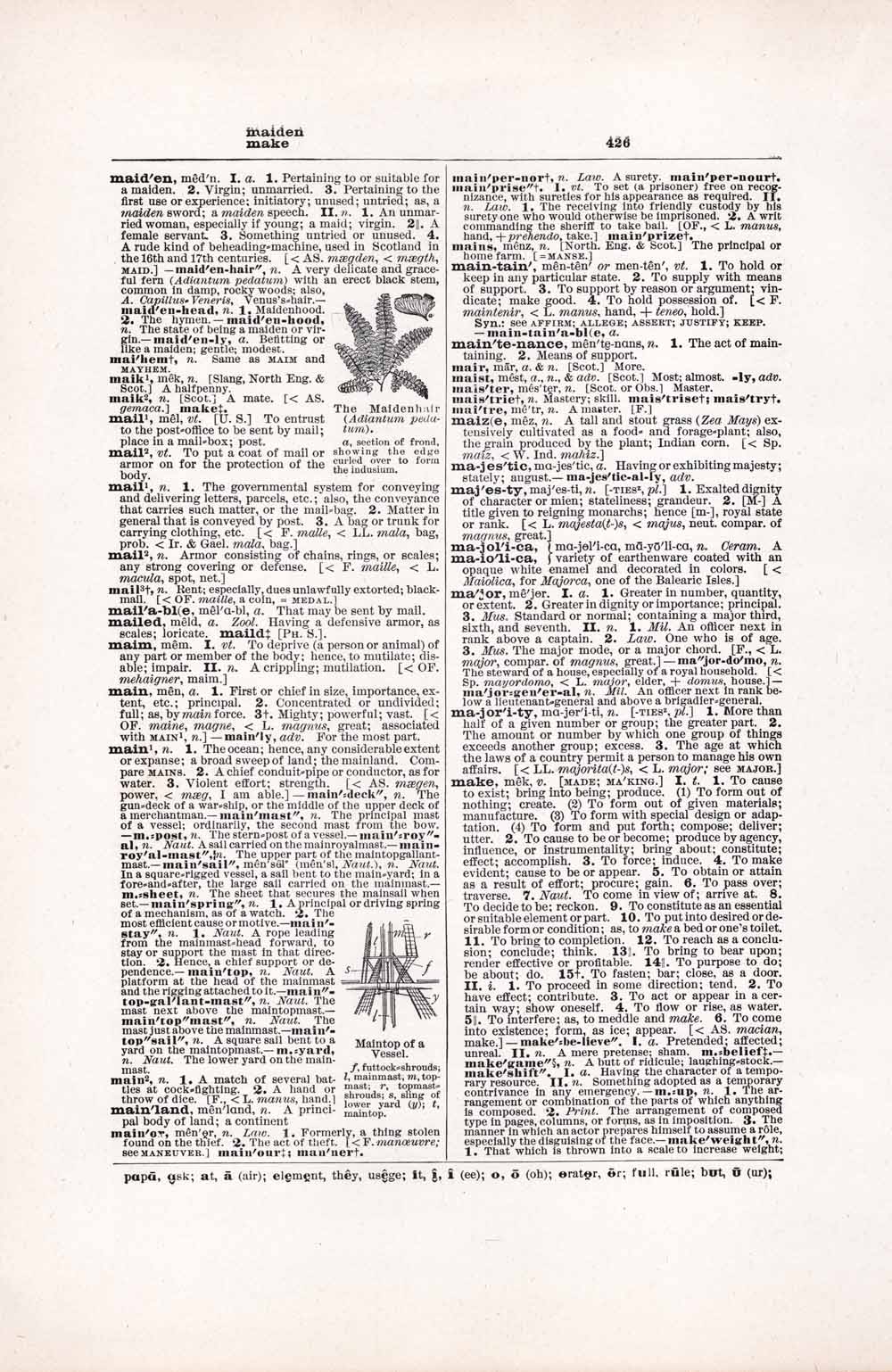 Vintage Dictionary Web 426