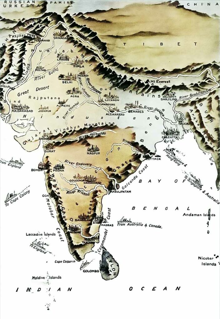 Vintage India Map 1926 Web
