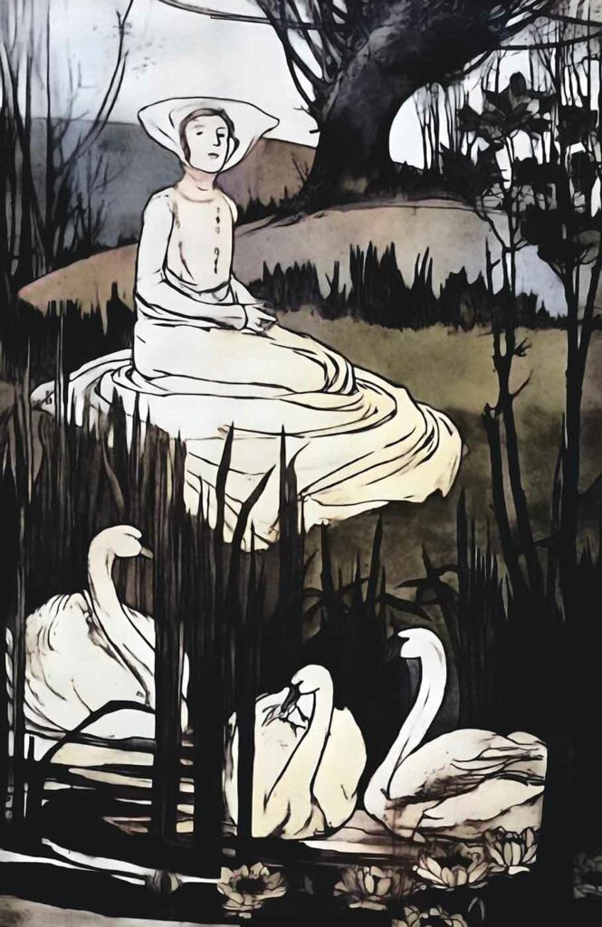 Woman Swans Web