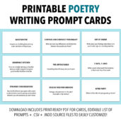 Poetry Prompt Card Examples