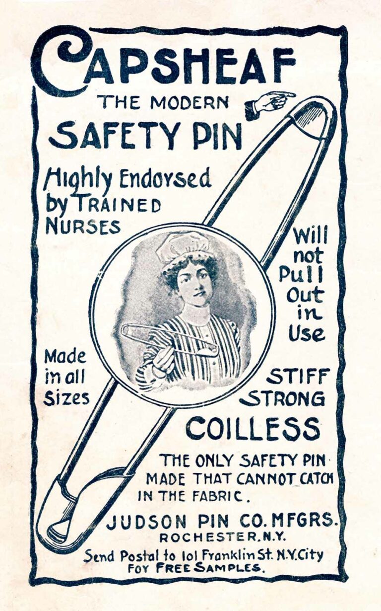 Vintage Safety Pin Advertisement Clipping