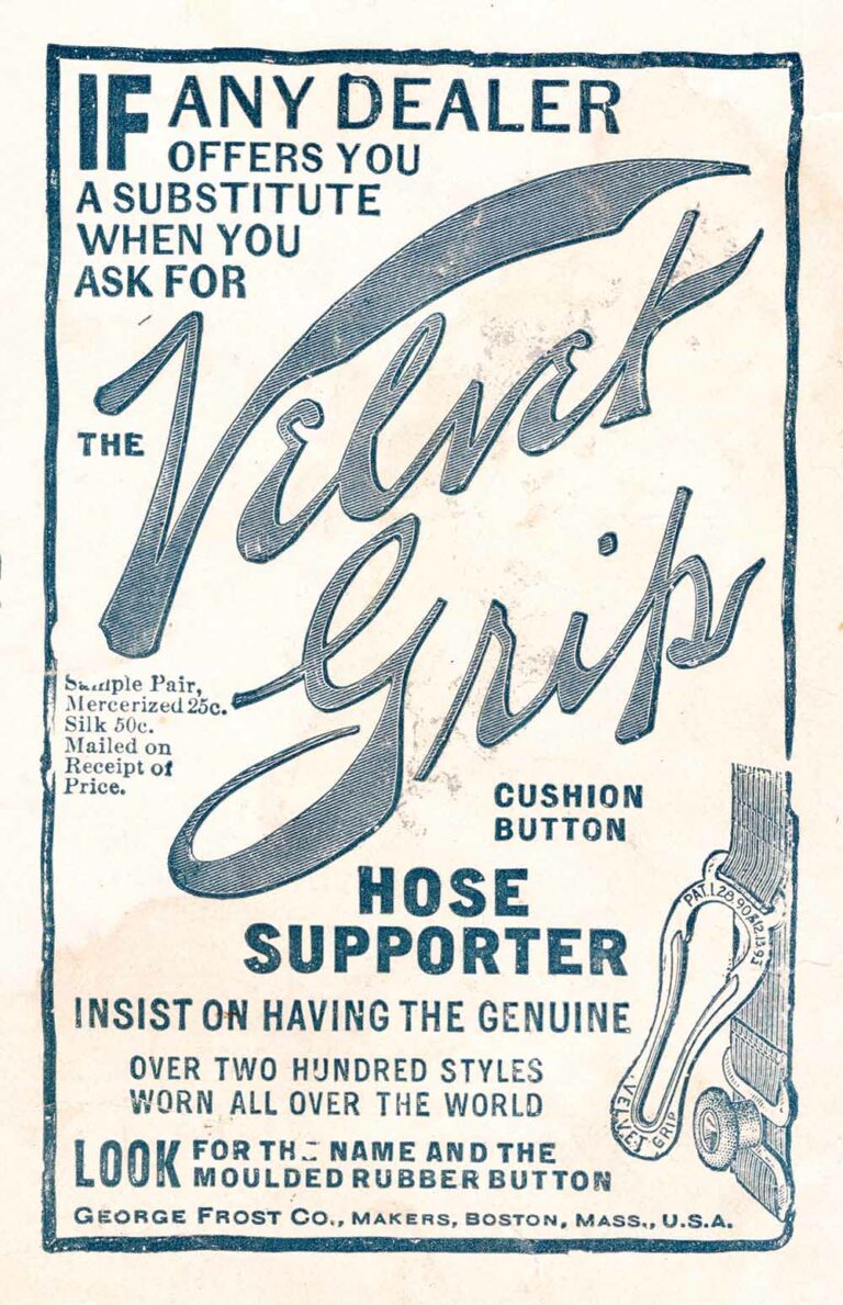 Velvet Grip Hose Supporter Vintage Advertisement
